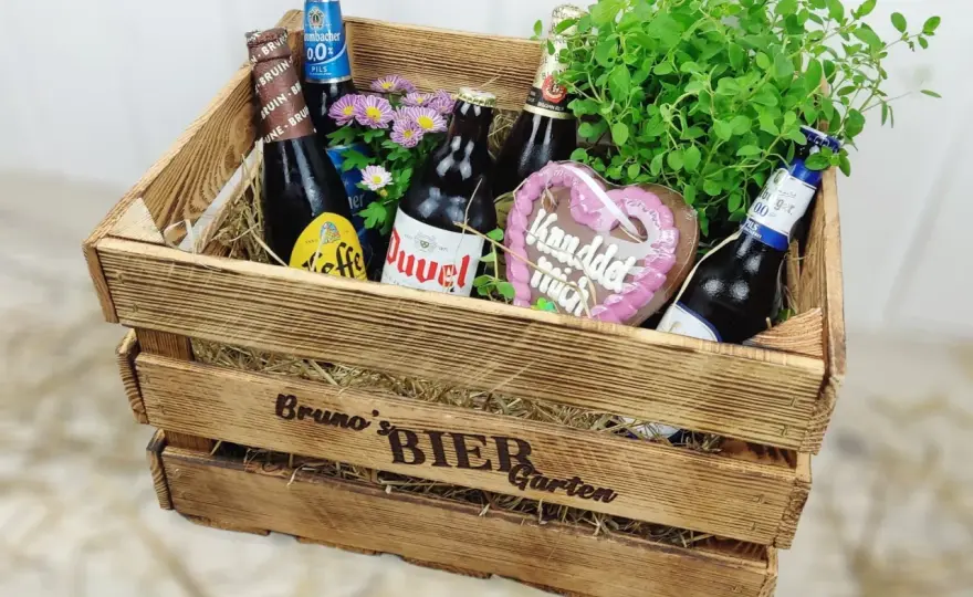 Biergarten Geschenkkorb basteln - So gelingt das perfekte Geschenk